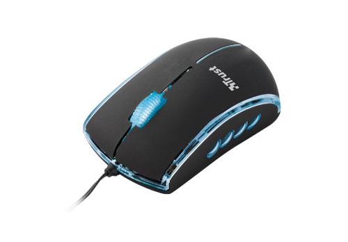 TRUST Mouse ottico cablato Trust Multi Colour Mini nero con led blu